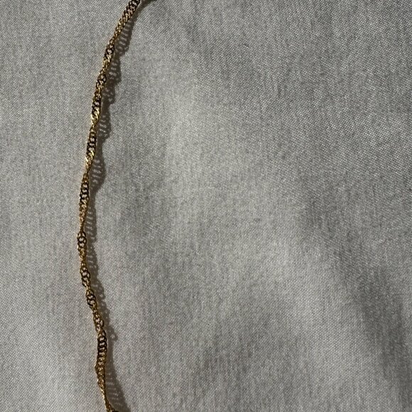 NWOT MonogramHub Script Name Necklace "Cantrell" 14k Gold Plated, 18" Link Chain - Picture 6 of 15